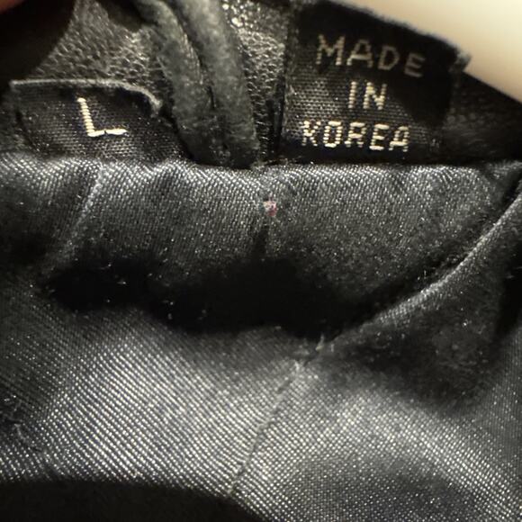 Vintage Mirage Black Leather Bomber Jacket Large - Picture 2 of 14